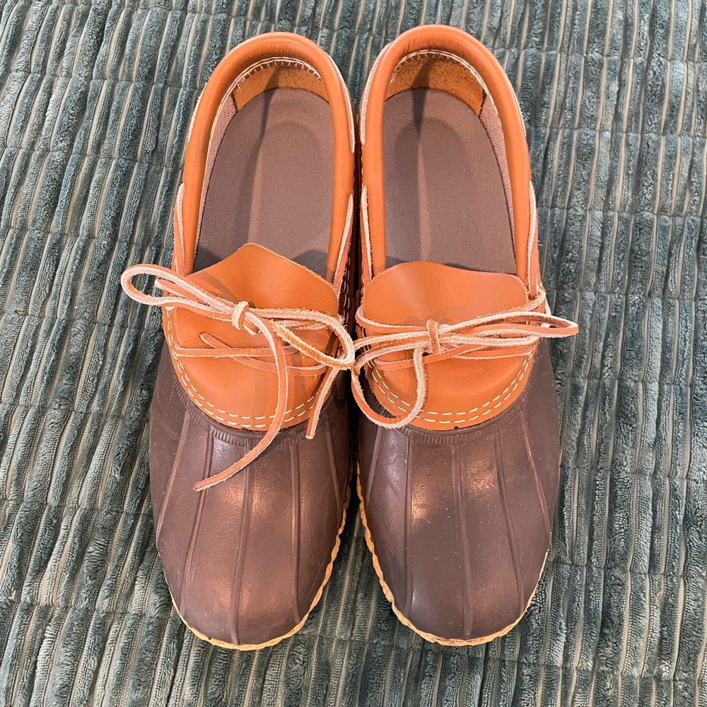 L.L. Bean Brown and Tan Men’s Lace-Up Rain & Snow Boots